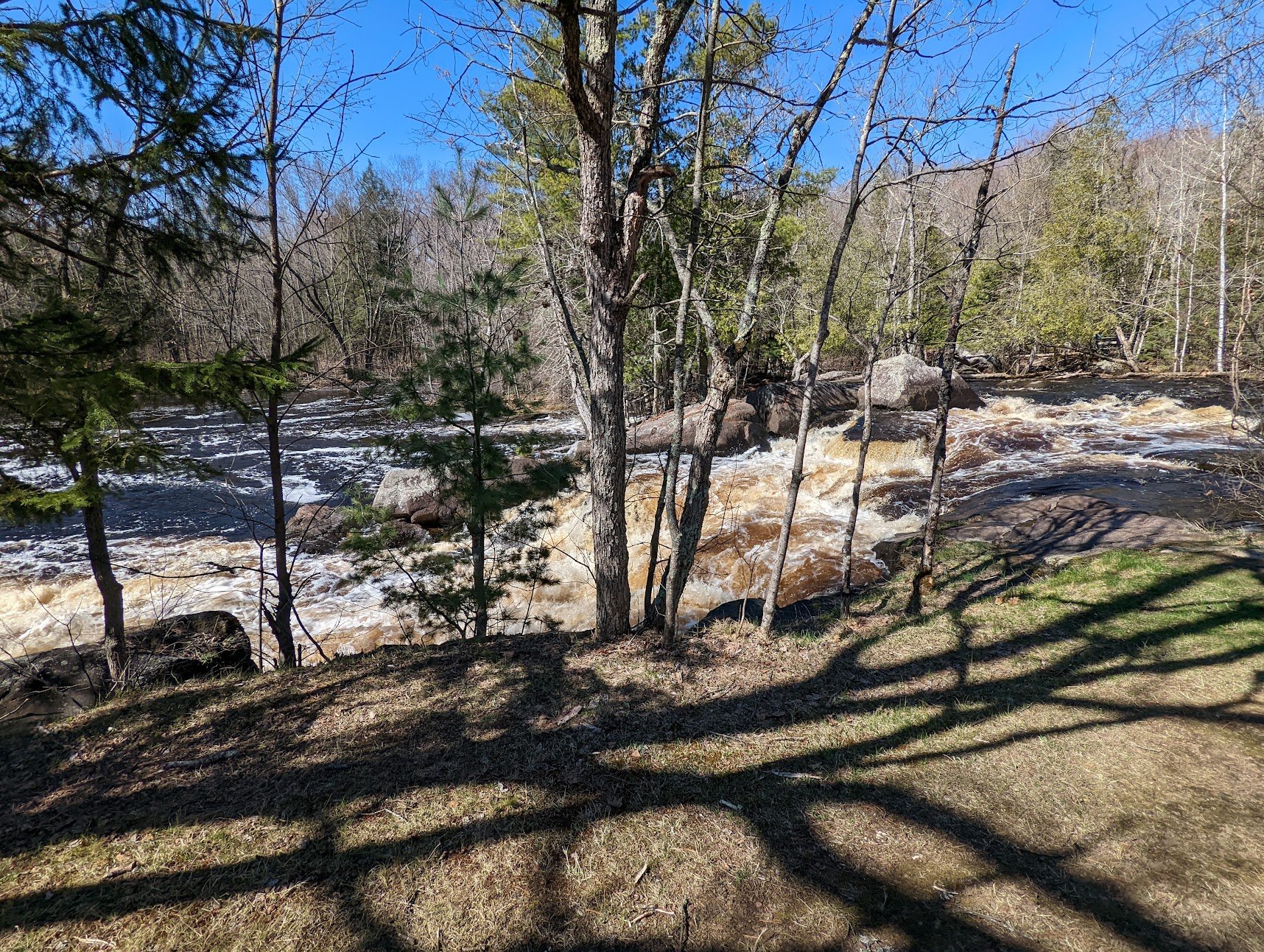  Stopped at Goodman Park to see the waterfall, Much more volume than last time I was here.  Must have been a wet spring up here! 