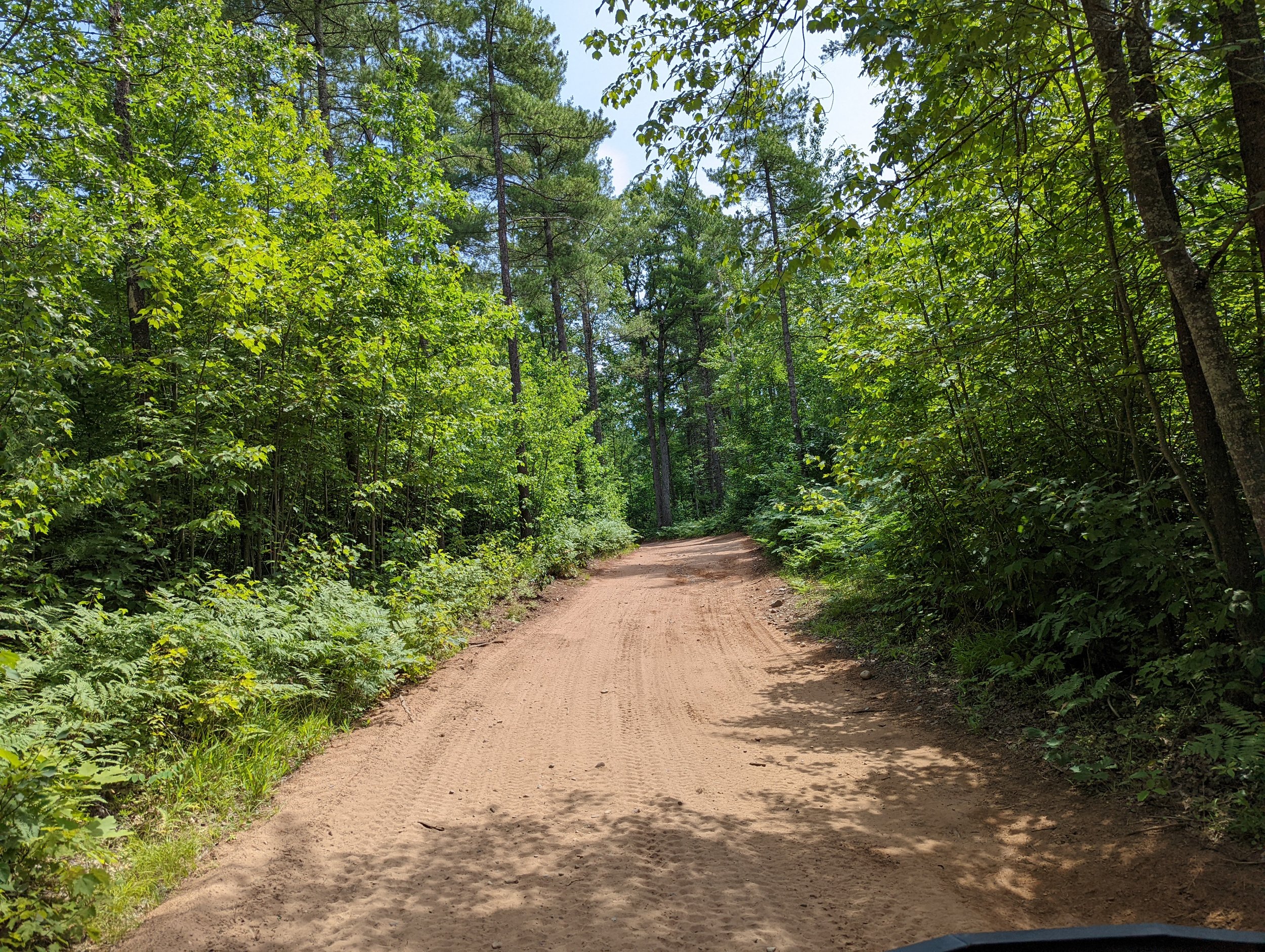  This photo is on the trail heading east from Conover, WI. 