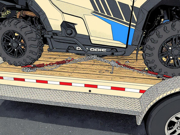 How I tie down (secure) UTV for transport